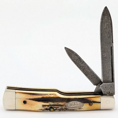 1989 Case XX Stag Damascus Small Gunstock 5215D