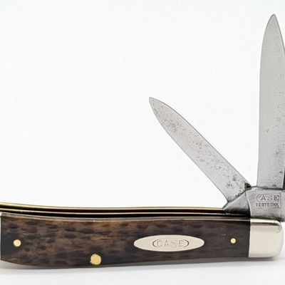 1920-40 Case Tested XX Green Bone Long Pull Mini Trapper