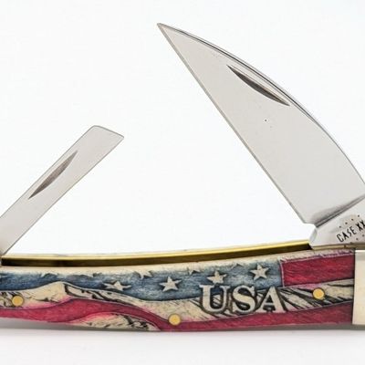 2021 Case XX USA American Flag Seahorse Whittler 6355WH