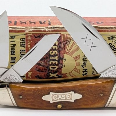 1992 Case XX Classic Old Brown Rogers Bone Wharncliffe Whittler 6355 w/ Box