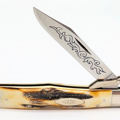 1977 Case XX Blue Scroll Stag Cheetah 5111 1/2