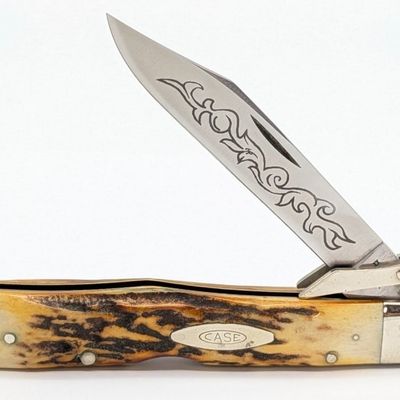1977 Case XX Blue Scroll Stag Cheetah 5111 1/2