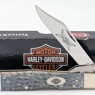 2015 Case XX Harley-Davidson Gray Bone Cheetah 6111 1/2 w/ Box