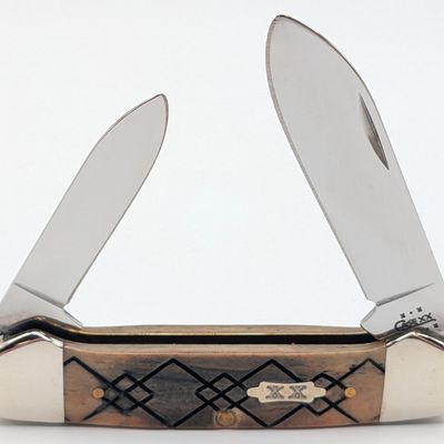 2003 Case XX Diamond Jigged Bone Canoe Knife 62131