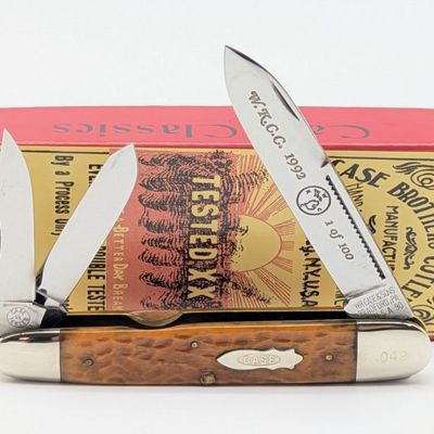 Ltd 1990 Case XX Classic WKCC Honey Bone Cigar Whittler 6391 w/ Box