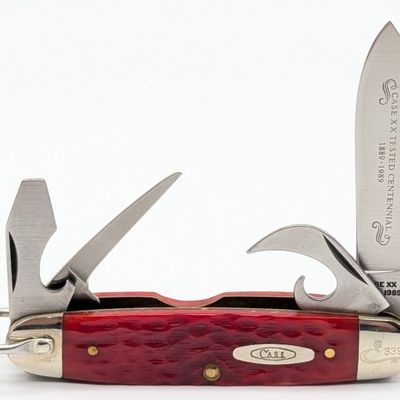Ltd 1989 Case XX Centennial Red Bone Scout Camp Knife R640045