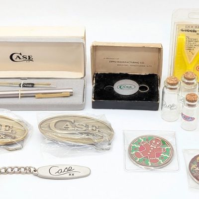 Case XX Merchandise - Belt Buckles, Pen, Bottles, & More