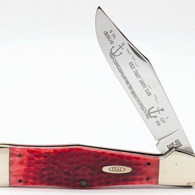 Ltd 1989 Case XX Gulf Coast Knife Club Red Bone Copperhead Coke Bottle RC61050