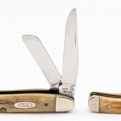 Case XX Stag Centennial Stockman & Vintage Bone Collectors Club Tiny Trapper
