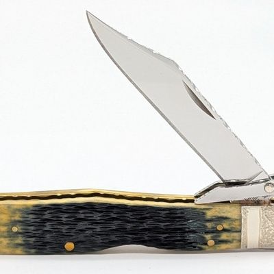 Custom 2020 Case XX Olive Green Bone Cheetah 6111 1/2