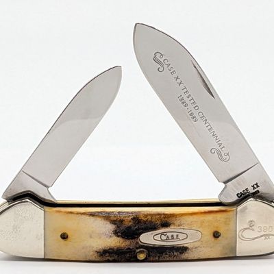 Ltd 1989 Case XX Centennial Stag Canoe Knife 52131
