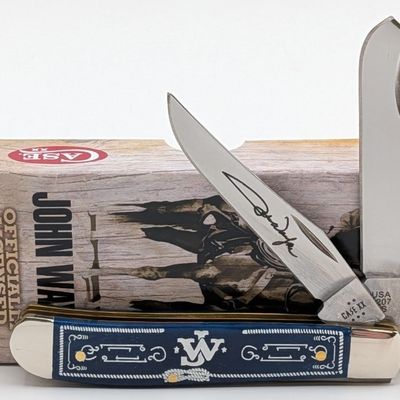 2025 Case XX John Wayne Navy Blue Bone Mini Trapper 6207 w/ Box
