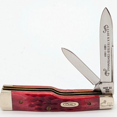 Ltd 1989 Case XX Centennial Red Bone Long Pull Small Gunstock R6215