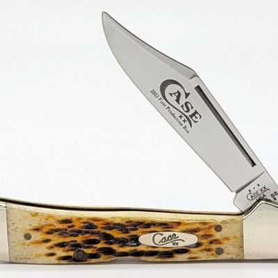 2003 Case XX 1st Production Run Amber Bone Copperlock 61549L