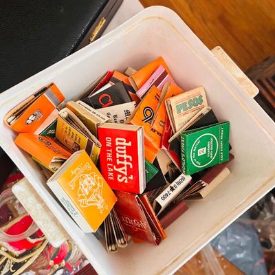 Sale Photo Thumbnail #3: Collection of vintage advertising matchbooks from various establishments, including Duffy's on the Lake and Pesos.