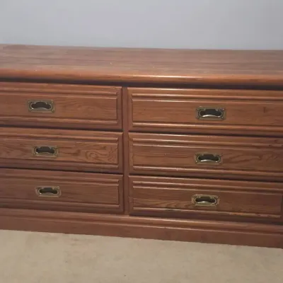 Lexington 6-Drawer Oak Cedar Chest / Blanket Chest with Storage