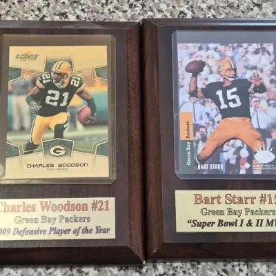 Green Bay Packers Framed Trading Card Plaques – Bart Starr & Charles Woodson