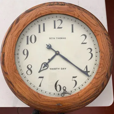 Seth Thomas "Arcade” 30 Day Gallery Clock