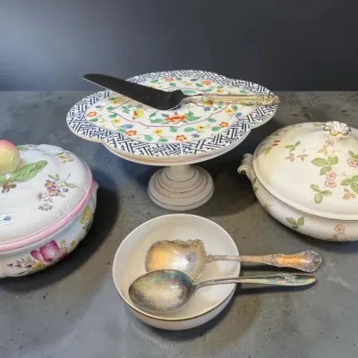 Tureens By Wedgewood, Spode, Sterling Handle Pie Server & More