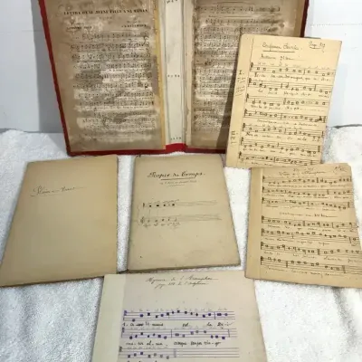 Antique French Sheet Music & Plain Chants