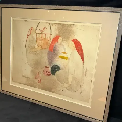 Artist Eng Tay Signed Litho "A Fine Sunday"