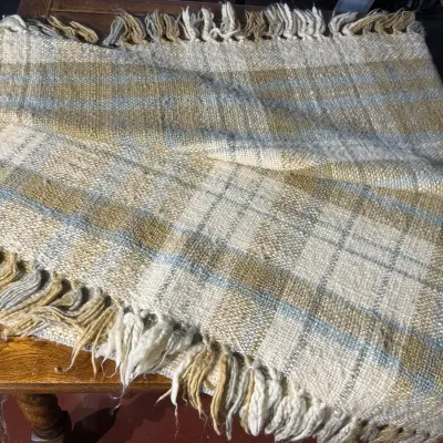 Plaid Wool Throw