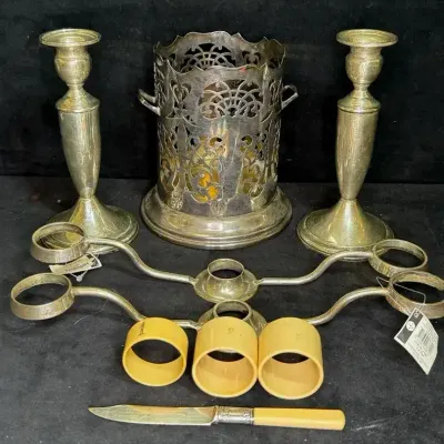 Towle Sterling Weighted Candle Holders & Other Items