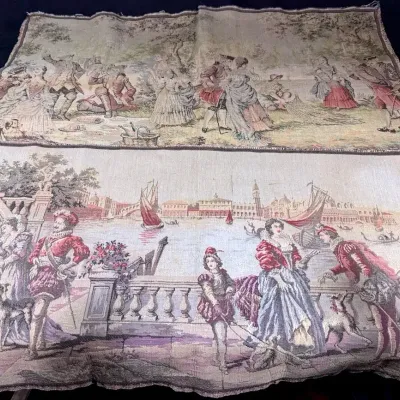 Belgium vintage woven jacquard wall tapestries