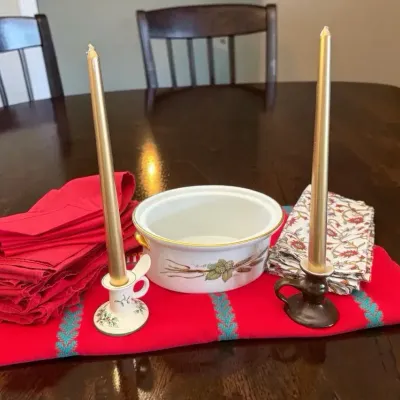 Spode Christmas Tree Candle Holder, Royal Worcester, Christmas Linens, & More
