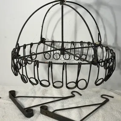 Antique Store Display Broom Holder