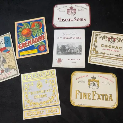 Vintage Unused Fruit And Liquor Labels