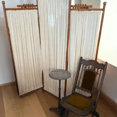 Antique Stick & Ball Wood Privacy Screen & More