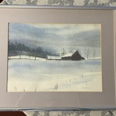 Louise Harned Watercolor & Wool Napery