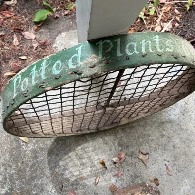 Antique Wooden Garden Soil Sieve Riddle Wire Mesh Screen 24”