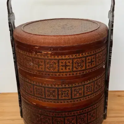 Three-tier Chinese wedding or dowry basket