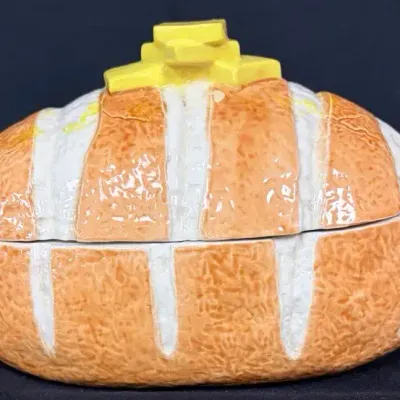 Vintage Ceramic Bread Loaf Cookie Jar