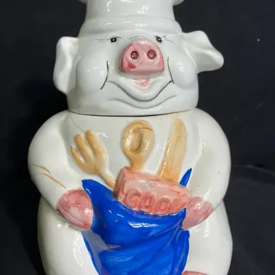 Vintage Chef Pig Cookie Jar