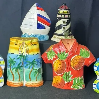Beach & Tropical Salt and Pepper Shaker Collection