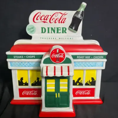 Vintage 1999 Coca-Cola Diner Cookie Jar by Enesco