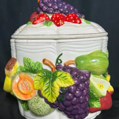 Bountiful Fruit 3D Ceramic Cookie Jar