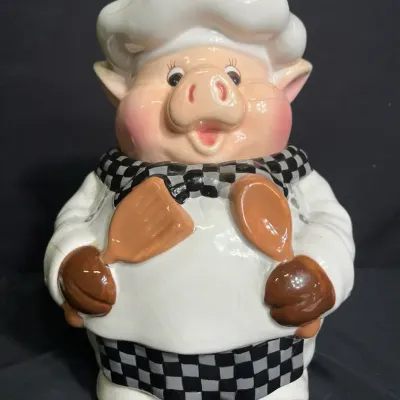 Vintage Mercuries Chef Pig Cookie Jar