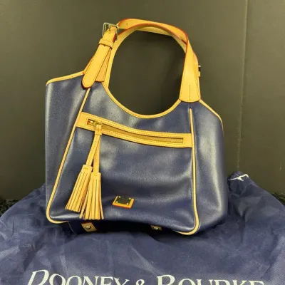 Navy blue Dooney & Bourke Maddie Shoulder Bag
