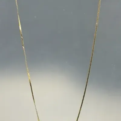 14k gold chain and gemstone pendant necklace