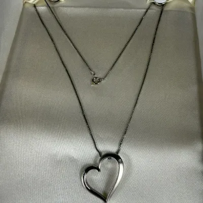 925 Dia Heart Necklace 