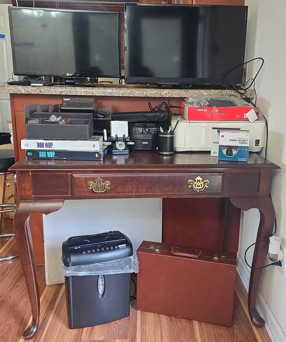 Home Office Desk, Canon Printer, LG & Vizio TVs