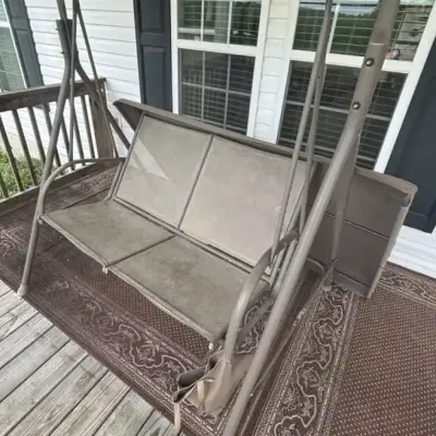 Outdoor Patio Swing With Canopy