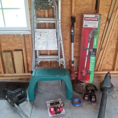 Craftsman Weed Eater, Chainsaw, Leaf Blower & Ladders