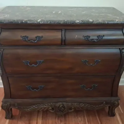 Marble Top Bombe Chest