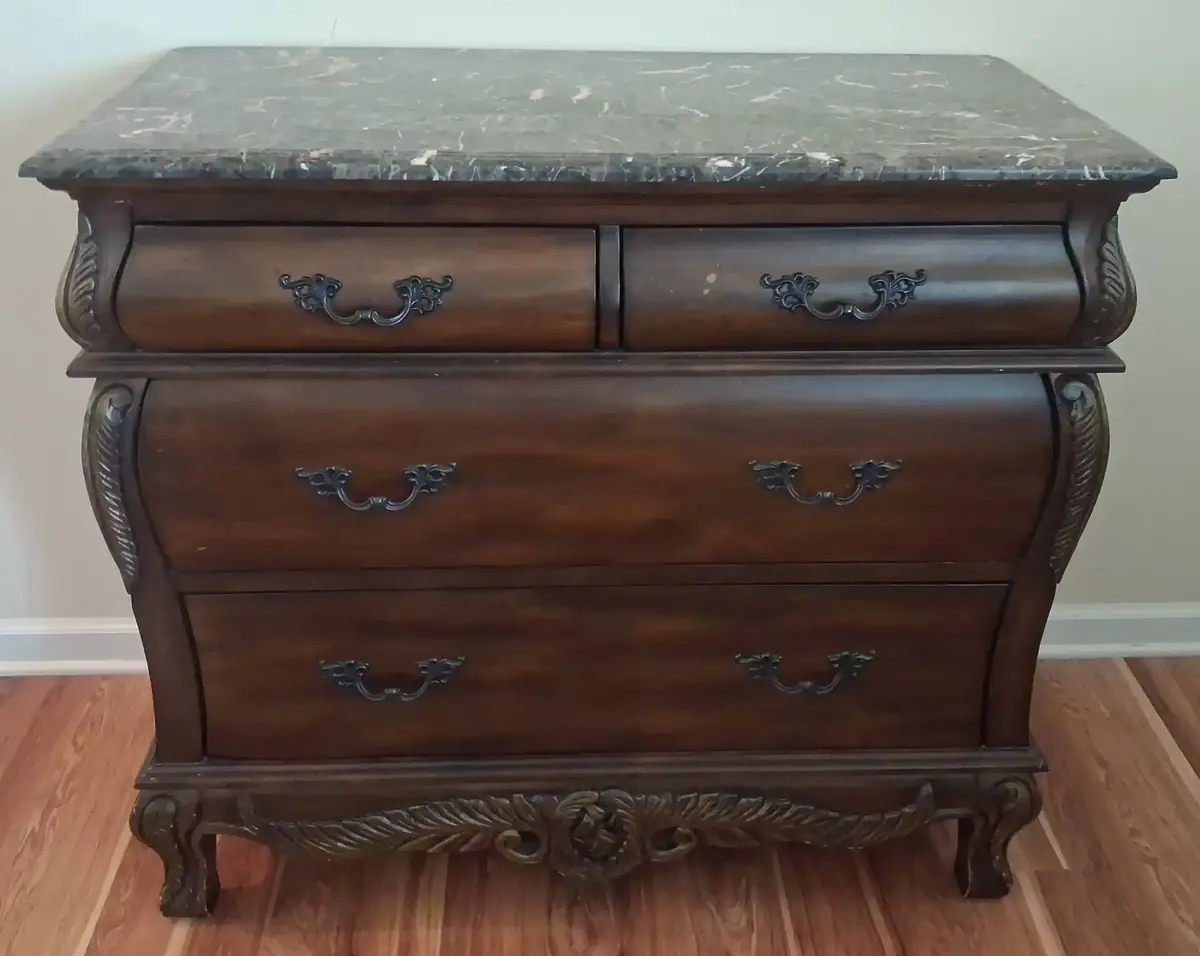Marble Top Bombe Chest