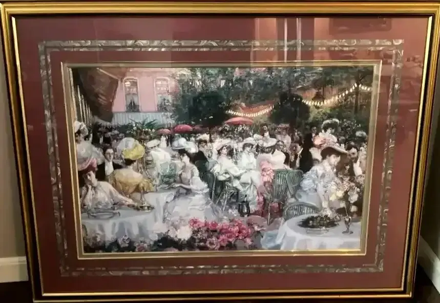 Pierre-Georges Jeanniot “Le Dîner à l'Hôtel Ritz” Framed Print